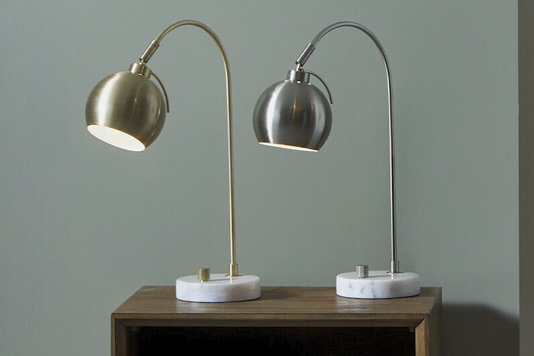 Vintage Charm: Retro Round Metal Table Lamp for Living Room