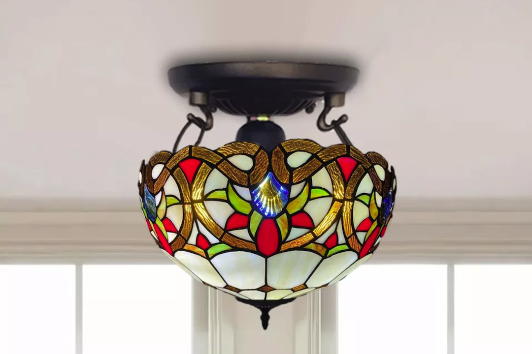 Stunning Multi-Color Glass Ceiling Lamp: Elevate Your Space