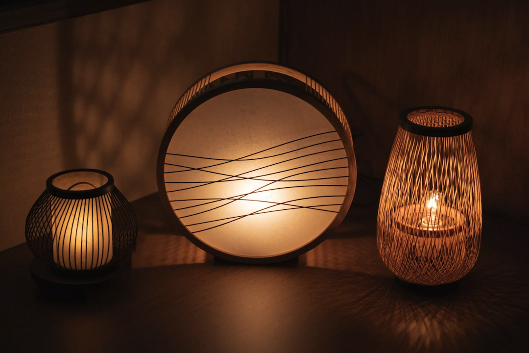 Bamboo Texture Table Lamp: Natural Elegance for Your Home