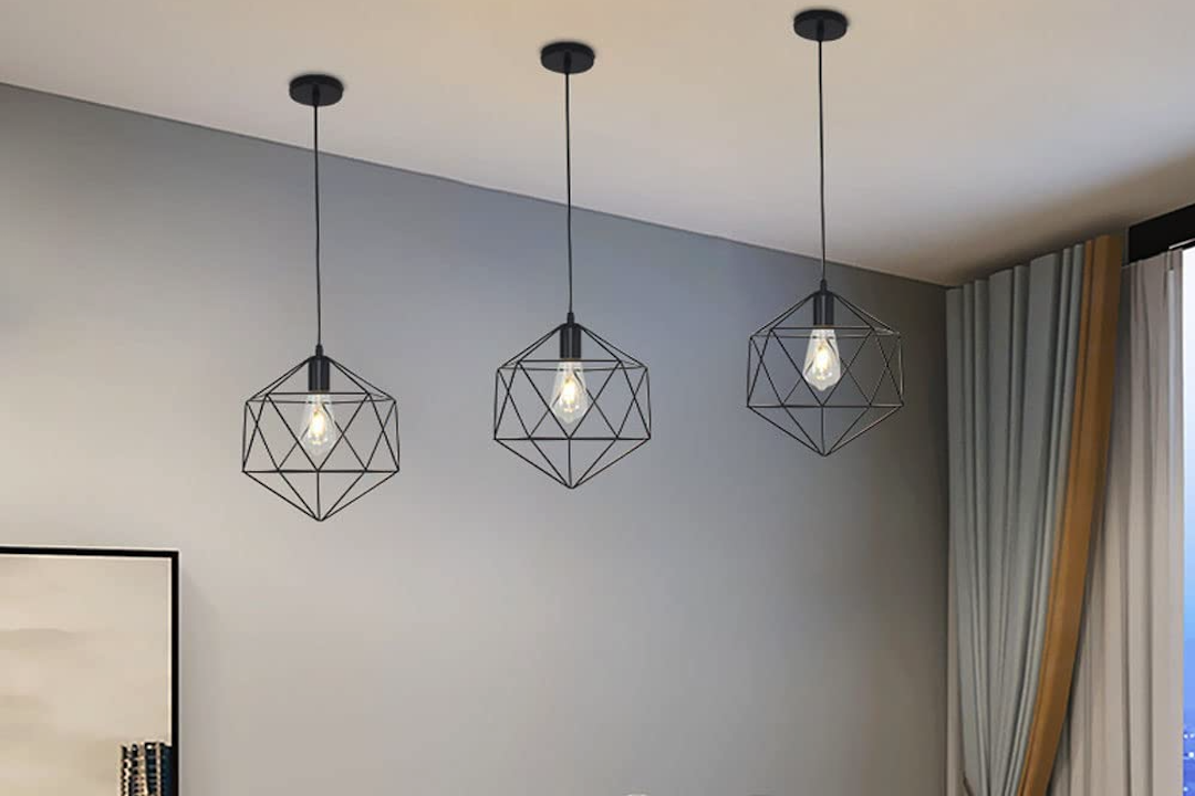 Modern Iron Art Geometric Cage Pendant Lighting